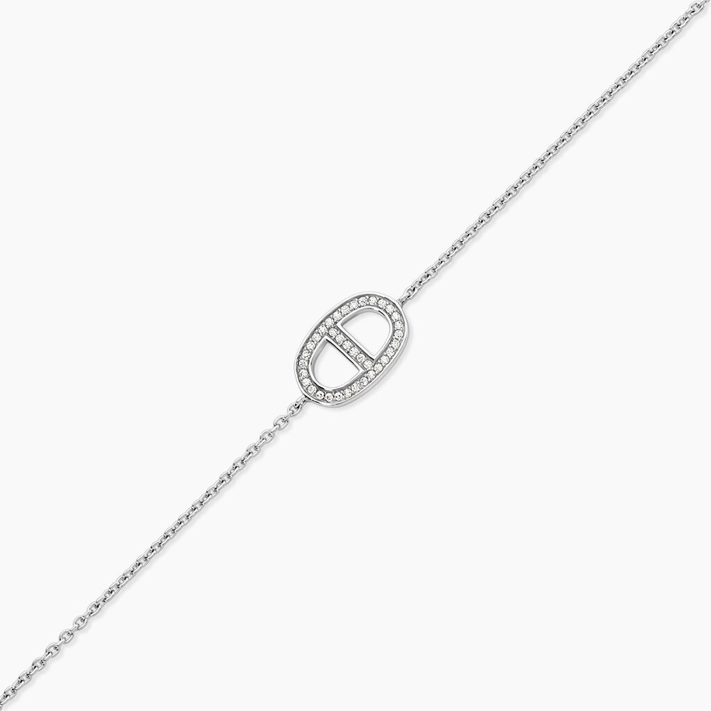 Bracelet Argent Blanc Caprina Oxydes De Zirconium - Bracelets Femme | Histoire d&rsquo;Or