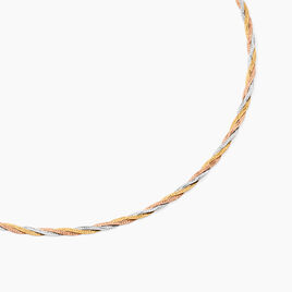 Collier Jasmin Tresse 3 Fils Or Tricolore - Colliers Femme | Histoire d’Or