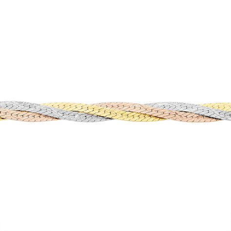 Collier Jasmin Tresse 3 Fils Or Tricolore - Colliers Femme | Histoire d’Or