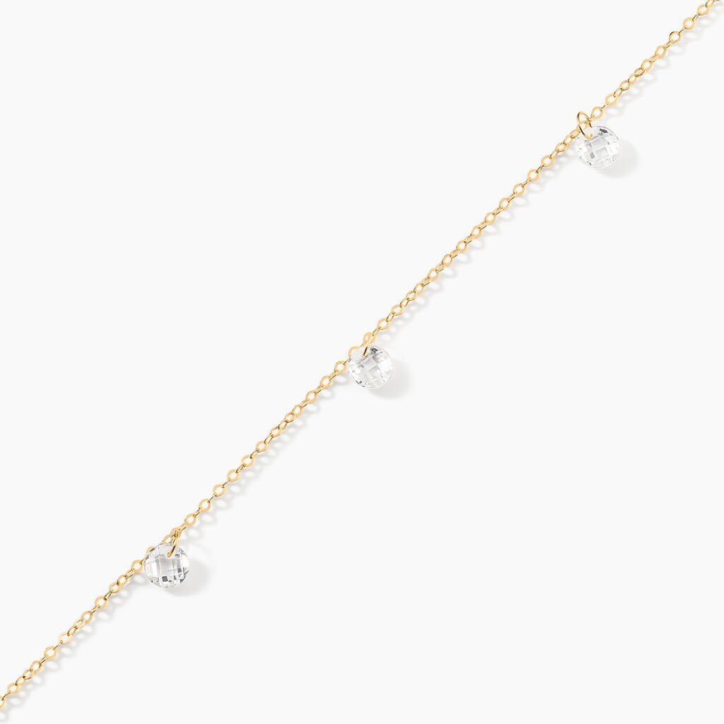 Bracelet Or Jaune Leucitica Oxydes De Zirconium - Bracelets Femme | Histoire d&rsquo;Or