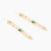 Boucles D'oreilles Pendantes Mirage Or Jaune Malachite - Boucles d'oreilles pendantes Femme | Histoire d’Or