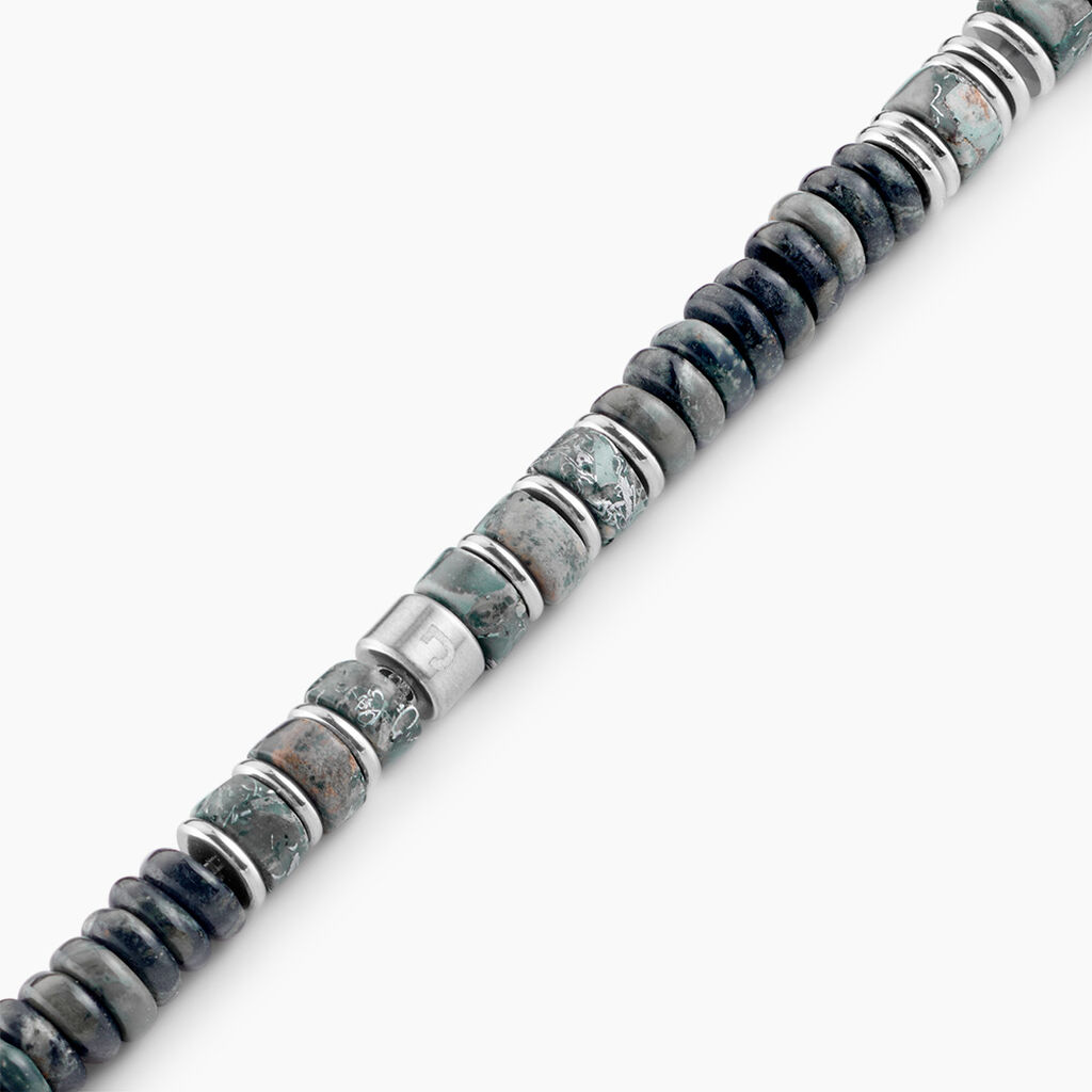 Bracelet Naturel Autres Vert Jaspe Africain - F&ecirc;te des p&egrave;res Homme | Histoire d&rsquo;Or