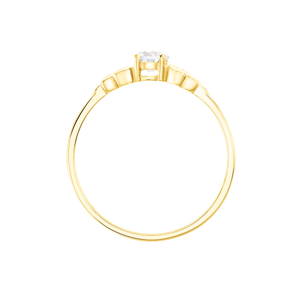 Bague Solitaire Alexine Or Jaune Oxyde De Zirconium - Bagues solitaires Femme | Histoire d’Or