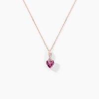 Collier Or Rose Clothilde Rhodolite