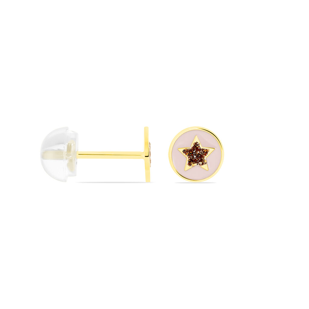 Boucles D'oreilles Puces Christelle Etoile Or Jaune - Clous d'oreilles Enfant | Histoire d’Or