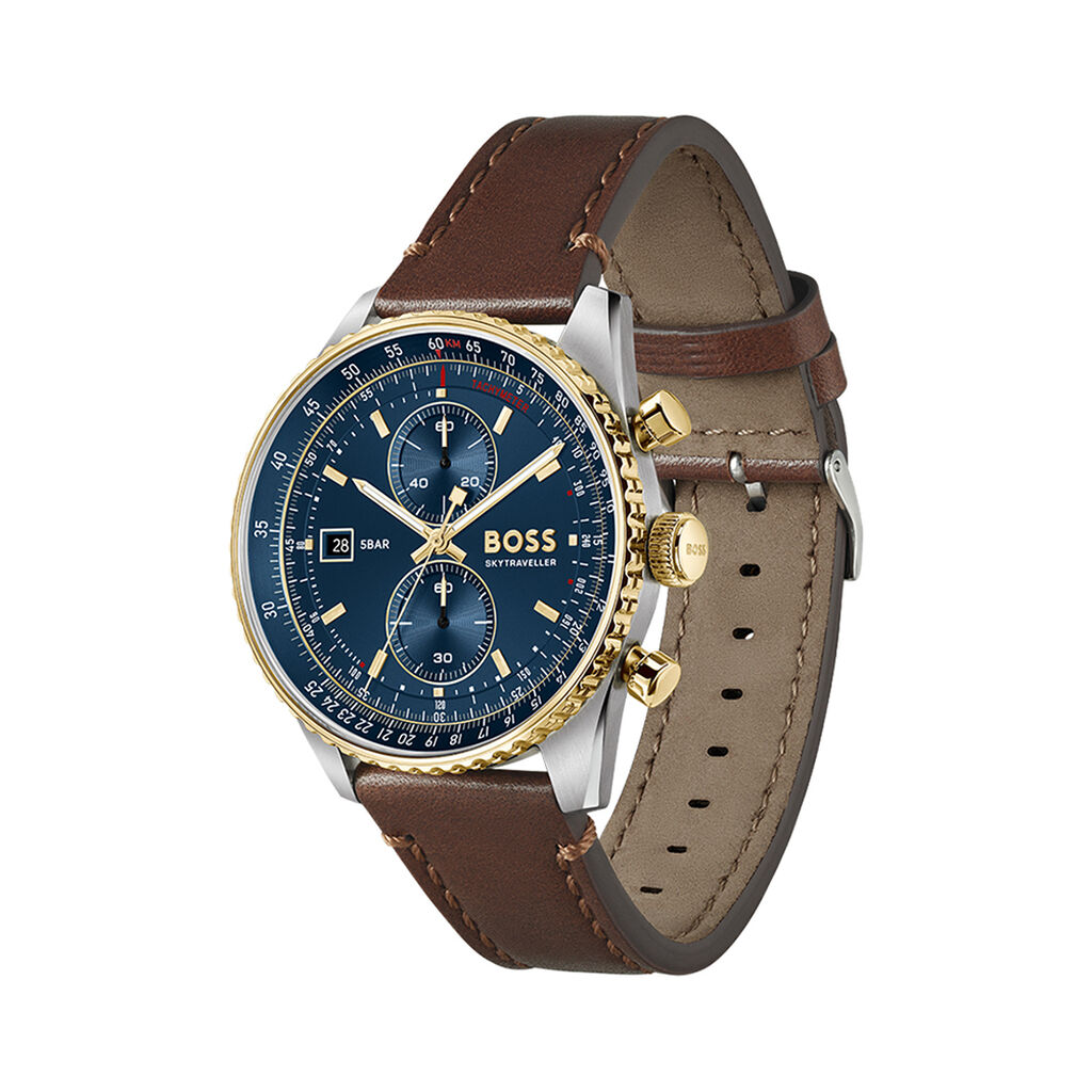 Montre Hugo Boss Skytraveller Pro Bleu - Montres Homme | Histoire d&rsquo;Or