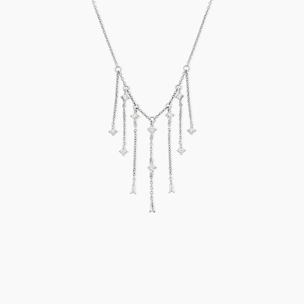 Collier Rain Argent Blanc Oxyde De Zirconium -  Femme | Histoire d&rsquo;Or