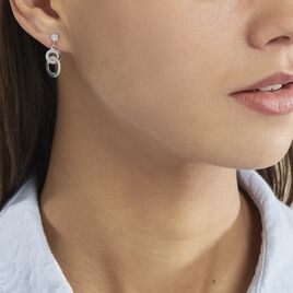 Boucles D'oreilles Pendantes Anjeza Argent Blanc - Boucles d'oreilles fantaisie Femme | Histoire d’Or