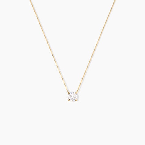 Collier Ponama Or Jaune Oxyde De Zirconium - Colliers Femme | Histoire d&rsquo;Or