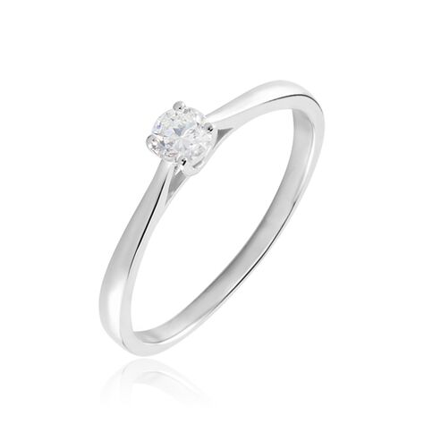 Solitaire  Victoria Platine Blanc Diamant - Bagues solitaires Femme | Histoire d’Or