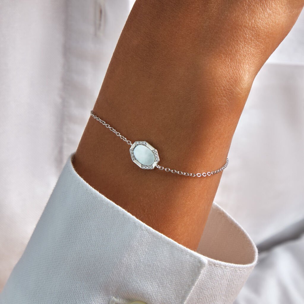 Bracelet Margot Argent Blanc Nacre Oxyde De Zirconium -  Femme | Histoire d&rsquo;Or