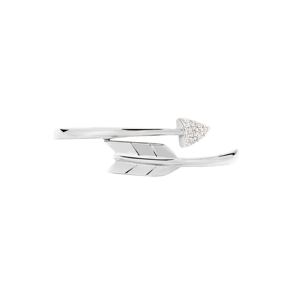 Bague Fleche Or Blanc Diamant - Bagues avec pierre Femme | Histoire d’Or