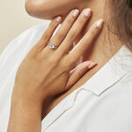 Bague Solitaire Maelane Argent Blanc Oxyde De Zirconium - Bagues solitaires Femme | Histoire d&rsquo;Or