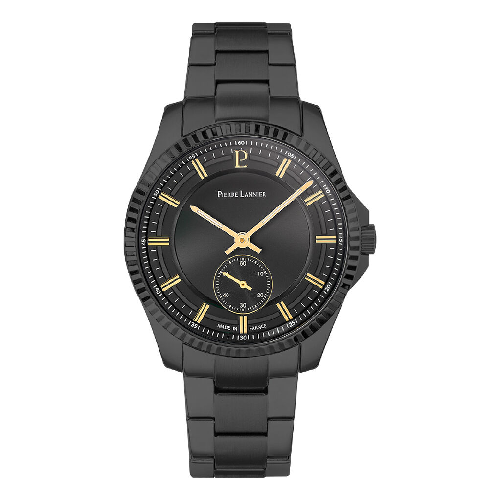 Montre Pierre Lannier Metropolitain Noir - Nouveautés Homme | Histoire d’Or