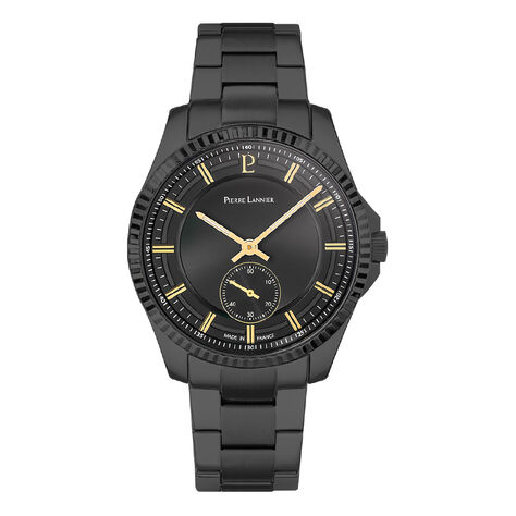 Montre Pierre Lannier Metropolitain Noir - Nouveautés Homme | Histoire d’Or
