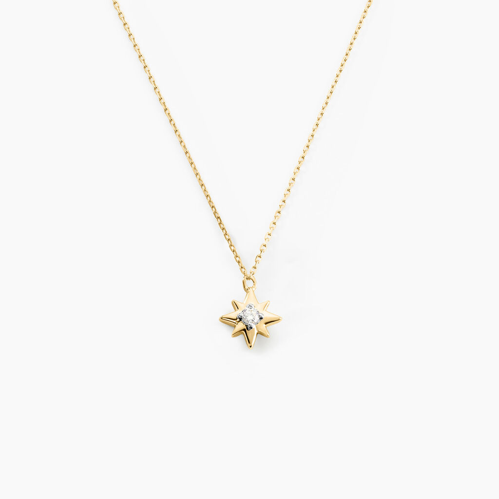 Collier Astralia Or Jaune Oxyde De Zirconium - Colliers Femme | Histoire d&rsquo;Or