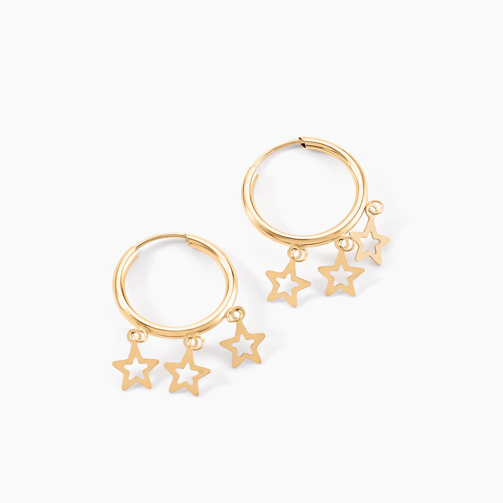 Cr&eacute;oles Orinthia Or Jaune - Boucles d'oreilles cr&eacute;oles Femme | Histoire d&rsquo;Or