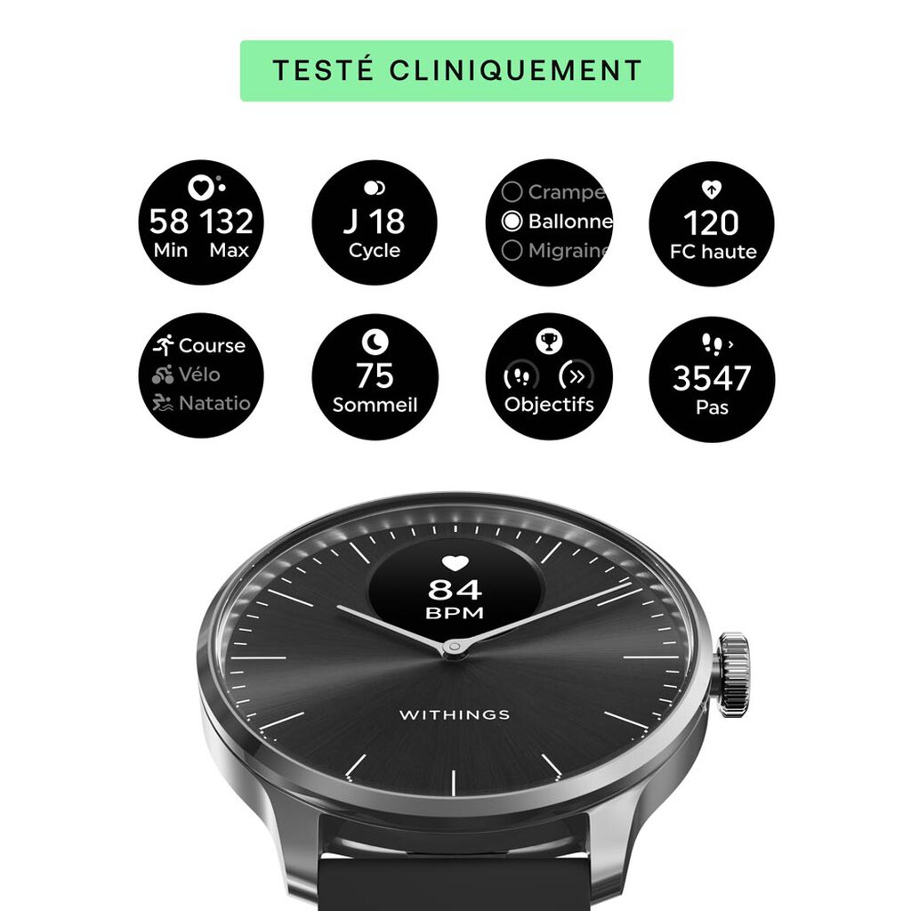 Montre Connectée Withings Scanwatch Light - Montres connectées Femme | Histoire d’Or