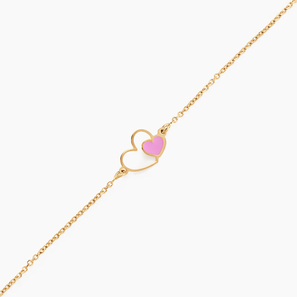 Bracelet Or Jaune Mai Lan Smalto - Bracelets Coeur Enfant | Histoire d’Or