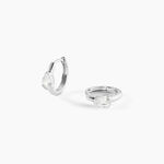 Cr&eacute;oles Huge Argent Blanc Oxyde De Zirconium - Boucles d'oreilles cr&eacute;oles Femme | Histoire d&rsquo;Or
