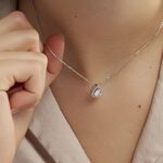 Collier Pilar Argent Blanc Oxyde De Zirconium - Colliers fantaisie Femme | Histoire d&rsquo;Or