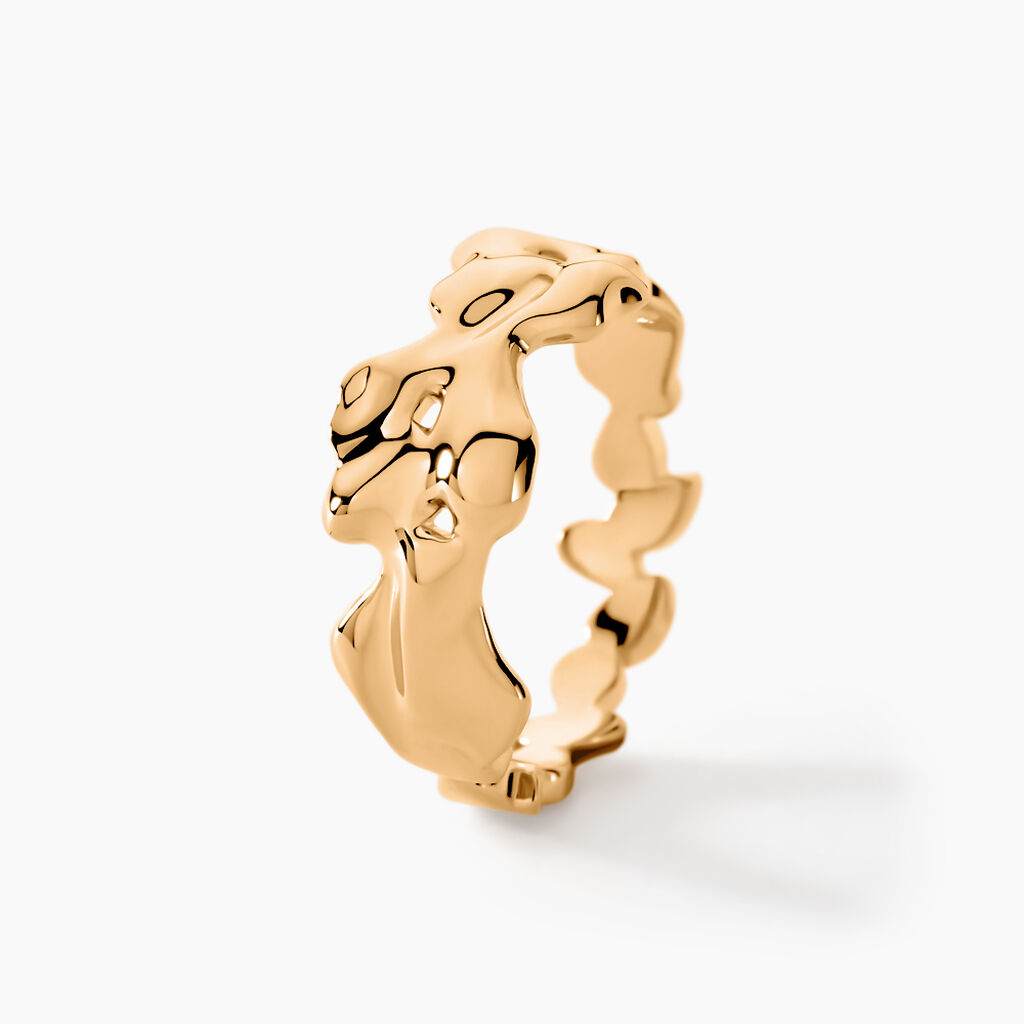 Bague Organic Plaqué Or Jaune - Bagues fantaisie Femme | Histoire d’Or