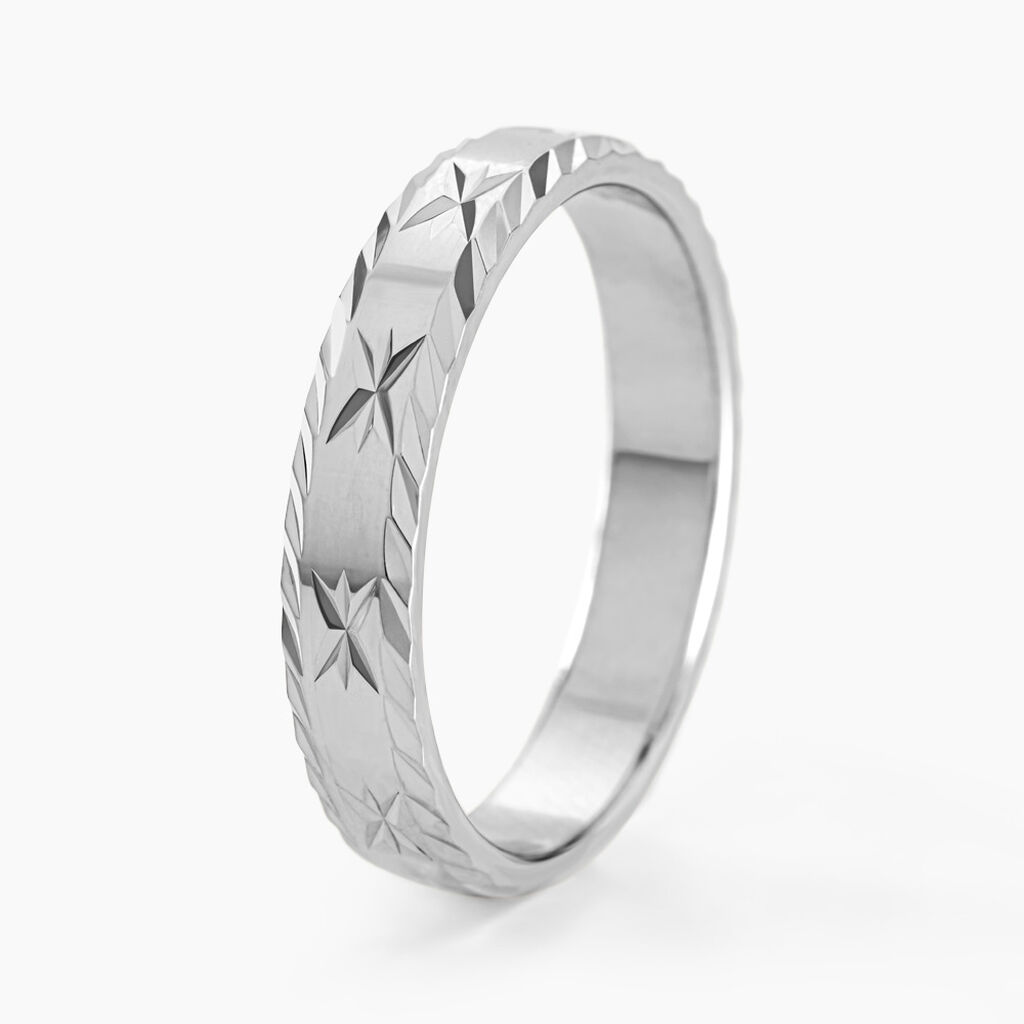 Alliance Twiggy Demi Jonc Classique Argent Blanc - Alliances Famille | Histoire d&rsquo;Or