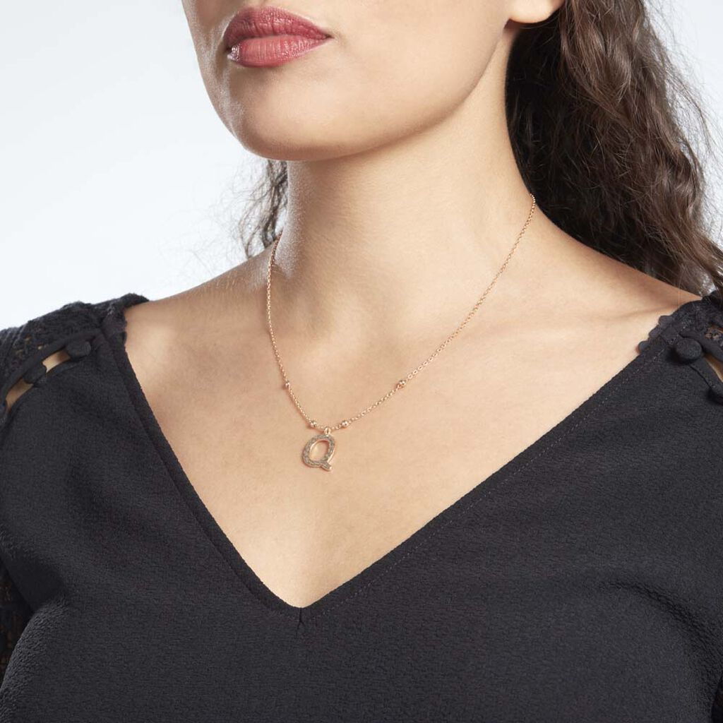 Collier Plaqué Or Jaune Lettra - Colliers fantaisie Femme | Histoire d’Or