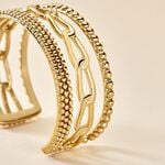 Bracelet Manchette Elain Acier Jaune - Bracelets manchettes Femme | Histoire d&rsquo;Or