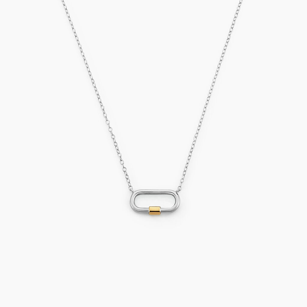 Collier Infini Pop Argent Bicolore - Colliers fantaisie Femme | Histoire d&rsquo;Or