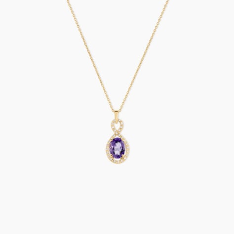Collier Passion Or Jaune Amethyste Et Oxyde De Zirconium - Colliers Femme | Histoire d’Or