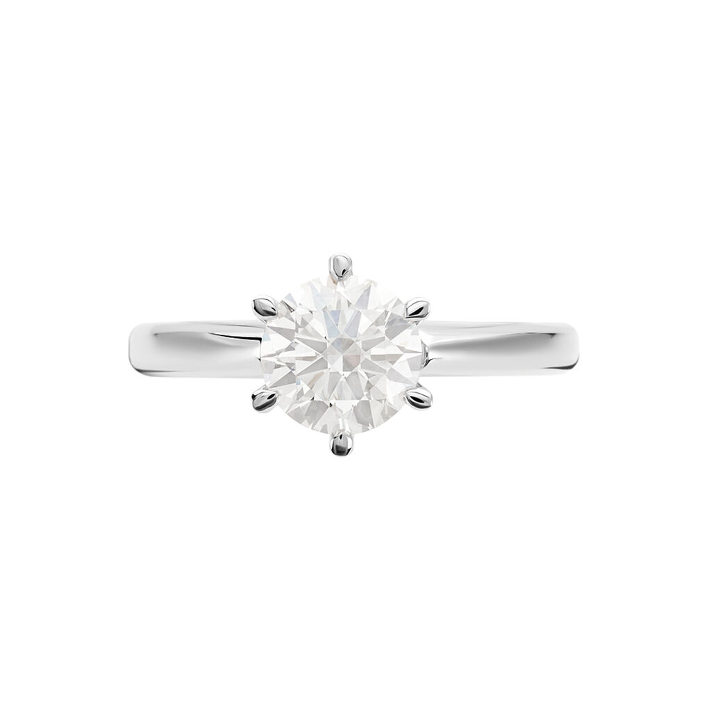 Bague Solitaire Samantha Or Blanc Diamant - Bagues solitaires Femme | Histoire d’Or