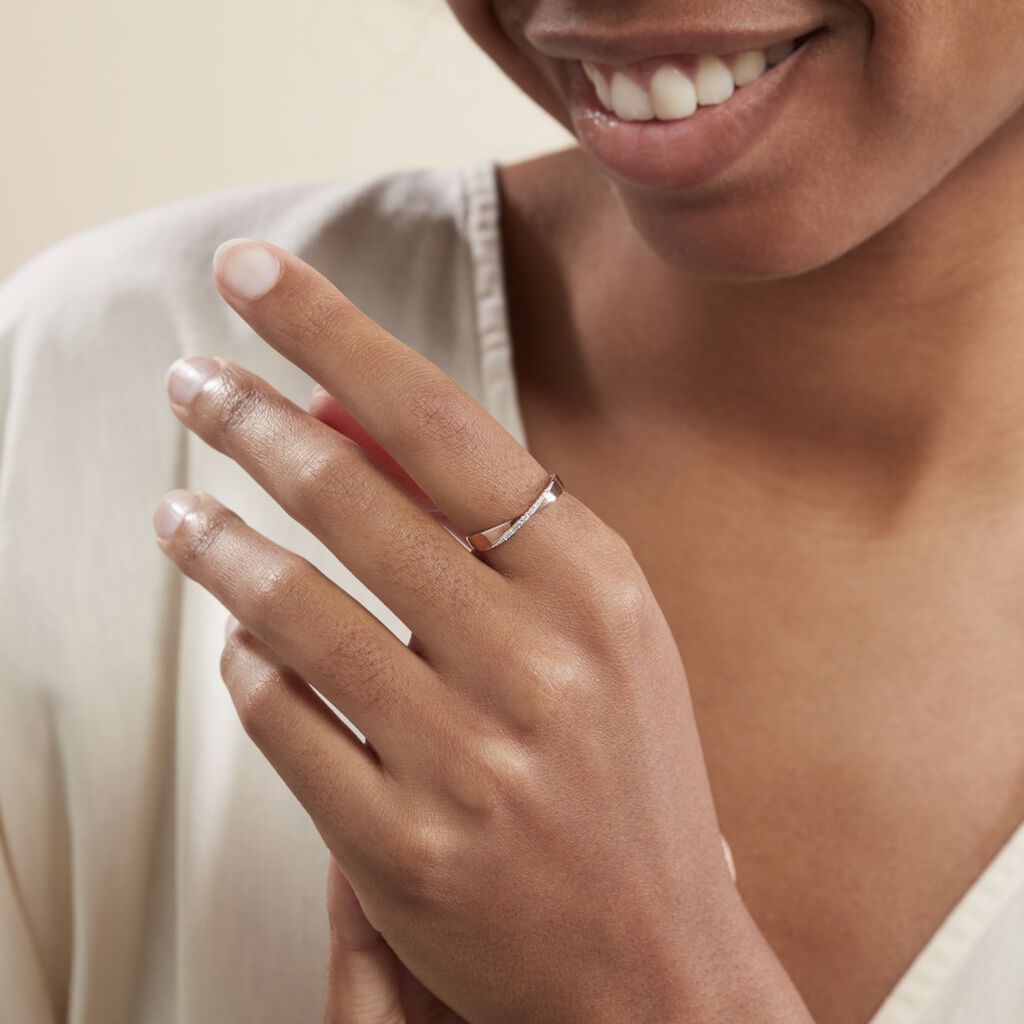 Bague Suzie Or Rose Diamant - Bagues avec pierre Femme | Histoire d’Or