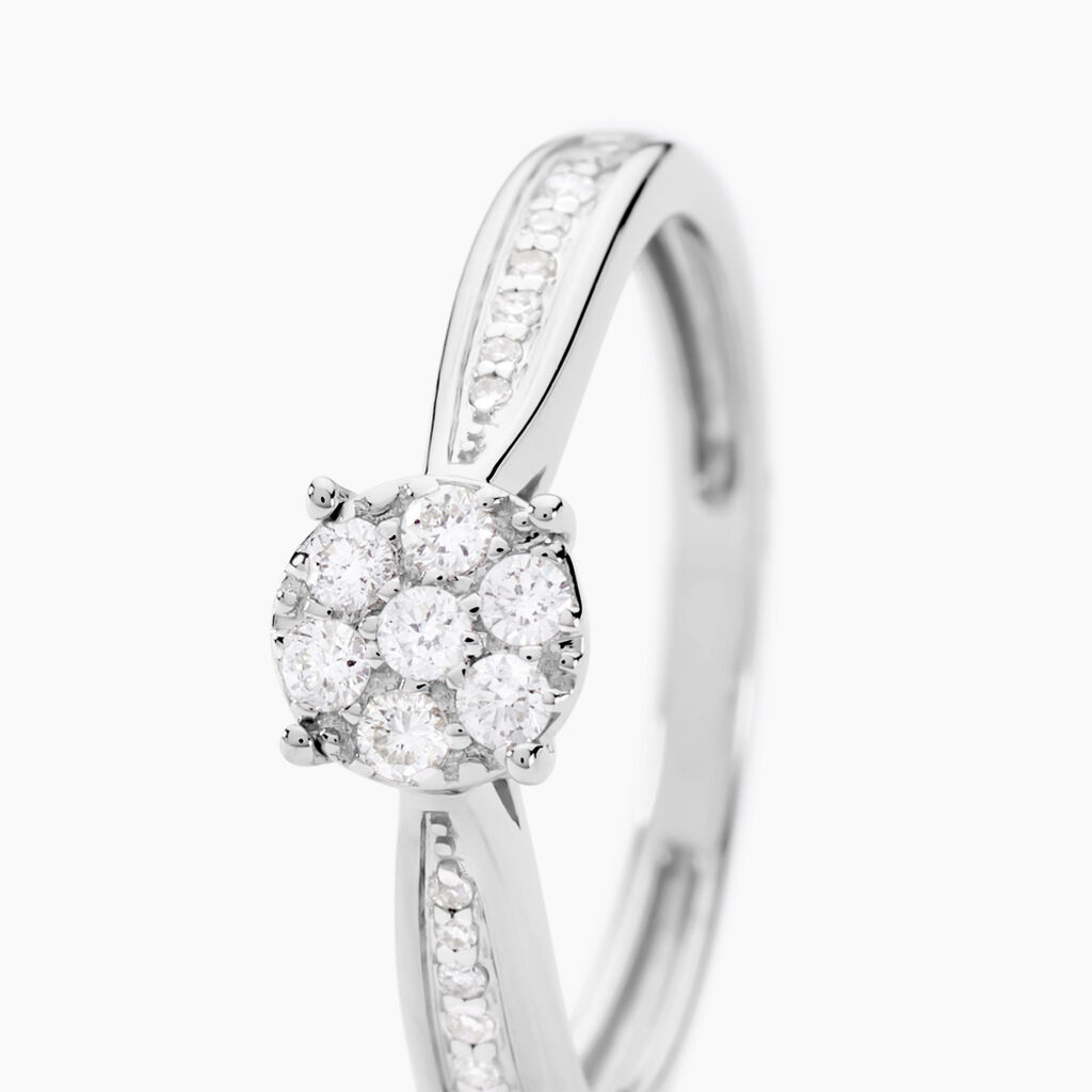 Bague Celia Or Blanc Diamant - Bagues avec pierre Femme | Histoire d’Or