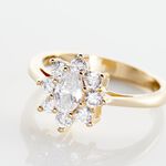 Bague Plaqu&eacute; Or Mahats Oxyde De Zirconium - Bagues solitaires Femme | Histoire d&rsquo;Or