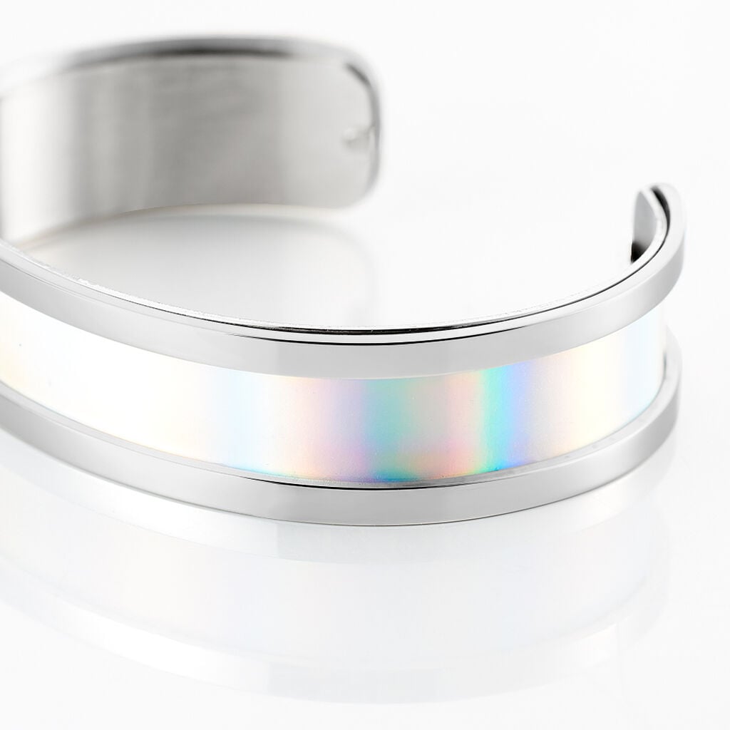 Bracelet Jonc Kayssi Acier Blanc - Bracelets joncs Femme | Histoire d&rsquo;Or
