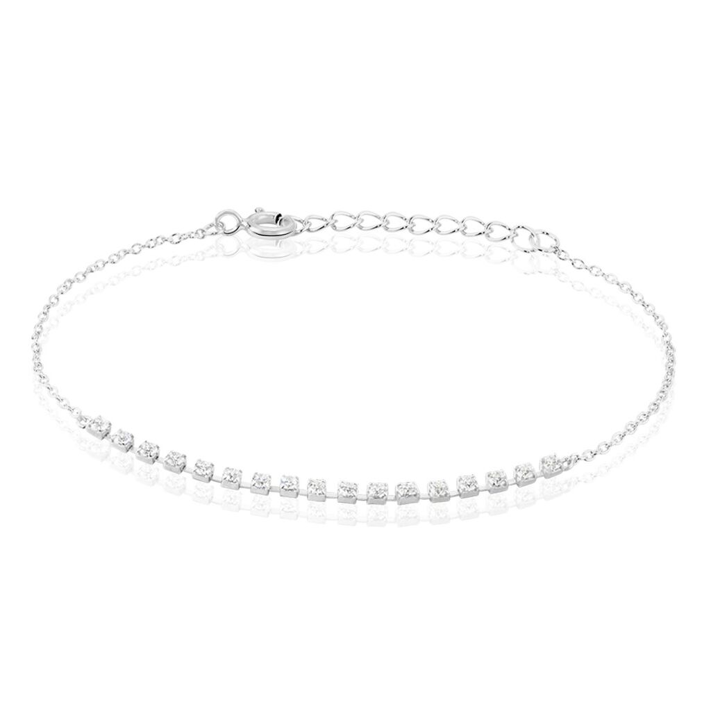 Bracelet Whitney Argent Blanc Oxyde De Zirconium