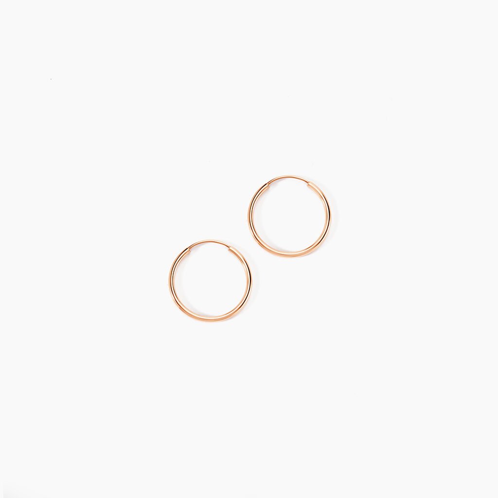 Créoles Dominae Or Rose - Boucles d'oreilles créoles Femme | Histoire d’Or