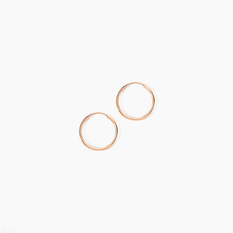 Créoles Dominae Or Rose - Boucles d'oreilles créoles Femme | Histoire d’Or