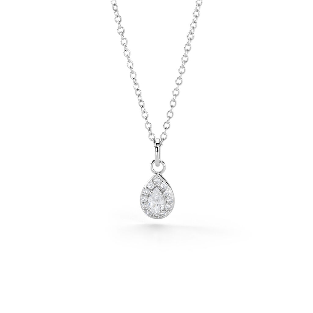 Collier Argent Blanc Tania Oxydes De Zirconium - Colliers fantaisie Femme | Histoire d&rsquo;Or