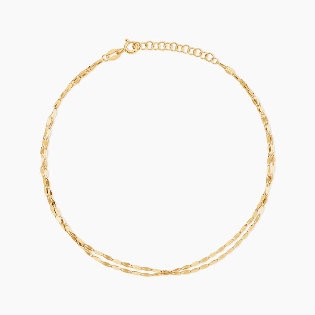 Cha&icirc;ne De Cheville Zaig Argent Dor&eacute; A L'Or 750/1000 - Cha&icirc;nes de cheville Femme | Histoire d&rsquo;Or