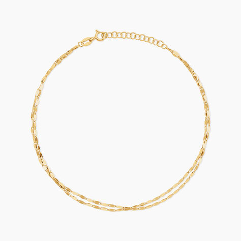 Cha&icirc;ne De Cheville Zaig Argent Dor&eacute; A L'Or 750/1000 - Cha&icirc;nes de cheville Femme | Histoire d&rsquo;Or