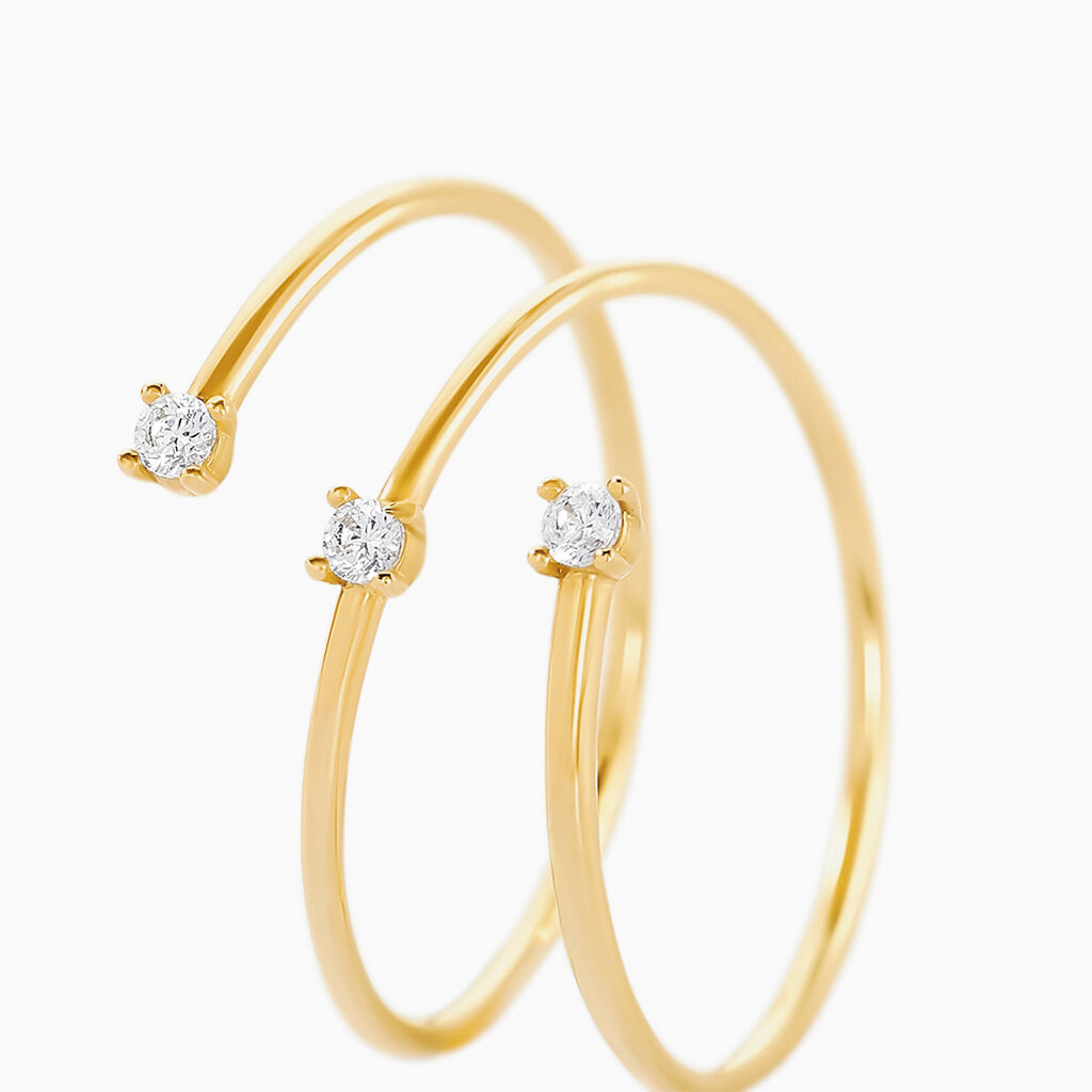 Bague Falling Star Or Jaune Oxyde De Zirconium - Bagues avec pierre Femme | Histoire d’Or
