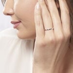 Alliance Meredithe Demi Jonc Classique Platine Blanc - Alliances Famille | Histoire d&rsquo;Or