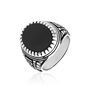 Bague Argent Blanc Thimeo Agathe Noire