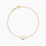 Bracelet Jenovefa Argent Dor&eacute; A L'Or 750/1000 - F&ecirc;te des m&egrave;res Femme | Histoire d&rsquo;Or