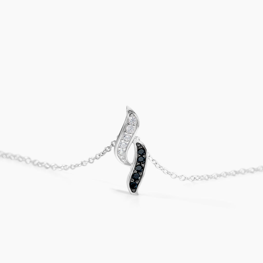 Collier Sylvie Argent Blanc Oxyde De Zirconium - Colliers fantaisie Femme | Histoire d’Or