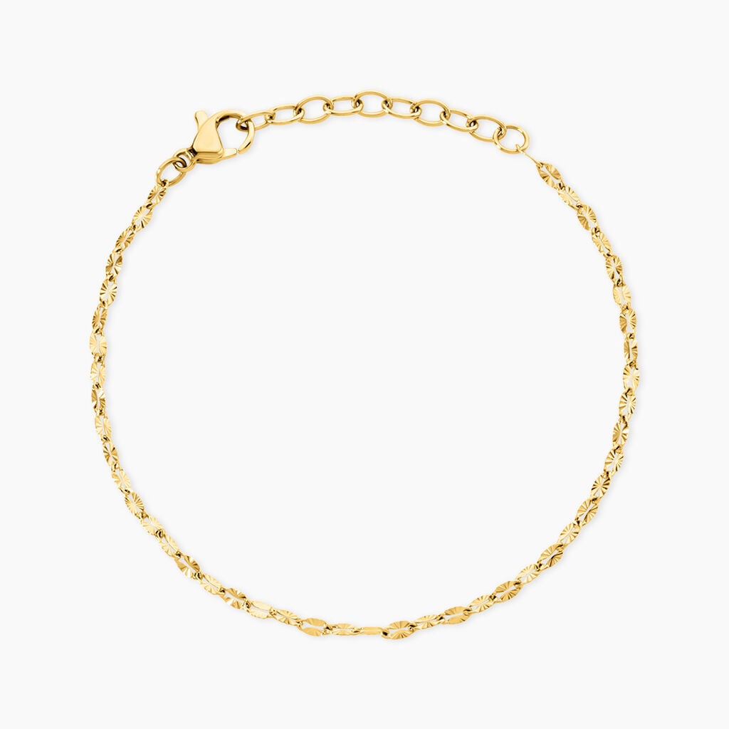 Bracelet Annette Acier Jaune - Bracelets cha&icirc;ne Femme | Histoire d&rsquo;Or