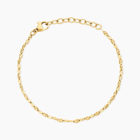 Bracelet Annette Acier Jaune - Bracelets cha&icirc;ne Femme | Histoire d&rsquo;Or