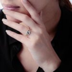 Bague Maillons Or Jaune Diamant - Bagues avec pierre Femme | Histoire d&rsquo;Or